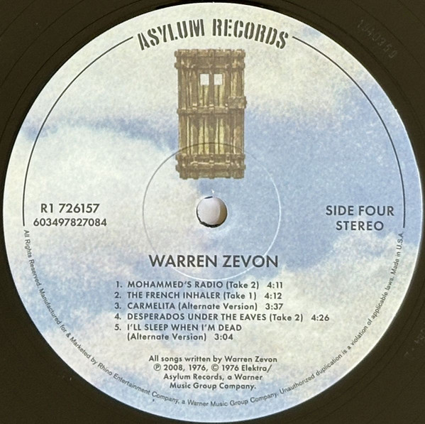 Warren Zevon - Vinyl | Warren Zevon - 1 | YEO