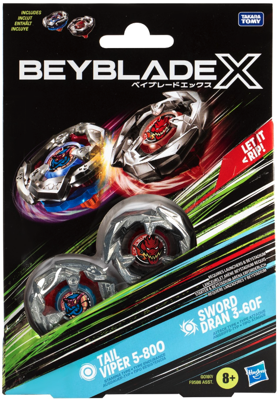 Set de joaca - Beyblade X - Tail Viper 5-800 & Sword Dran 3-60F | Hasbro - 2 | YEO