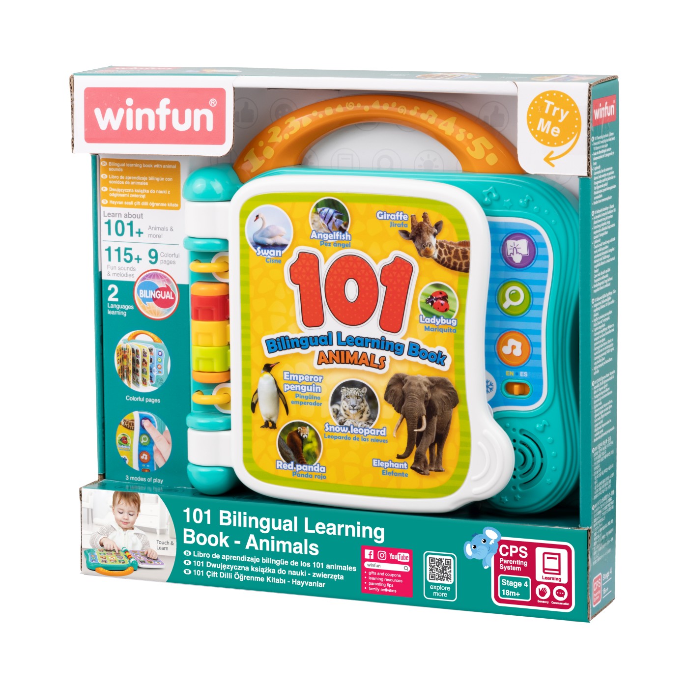 Jucarie - Carte pentru invatarea animalelor | Winfun - 1 | YEO