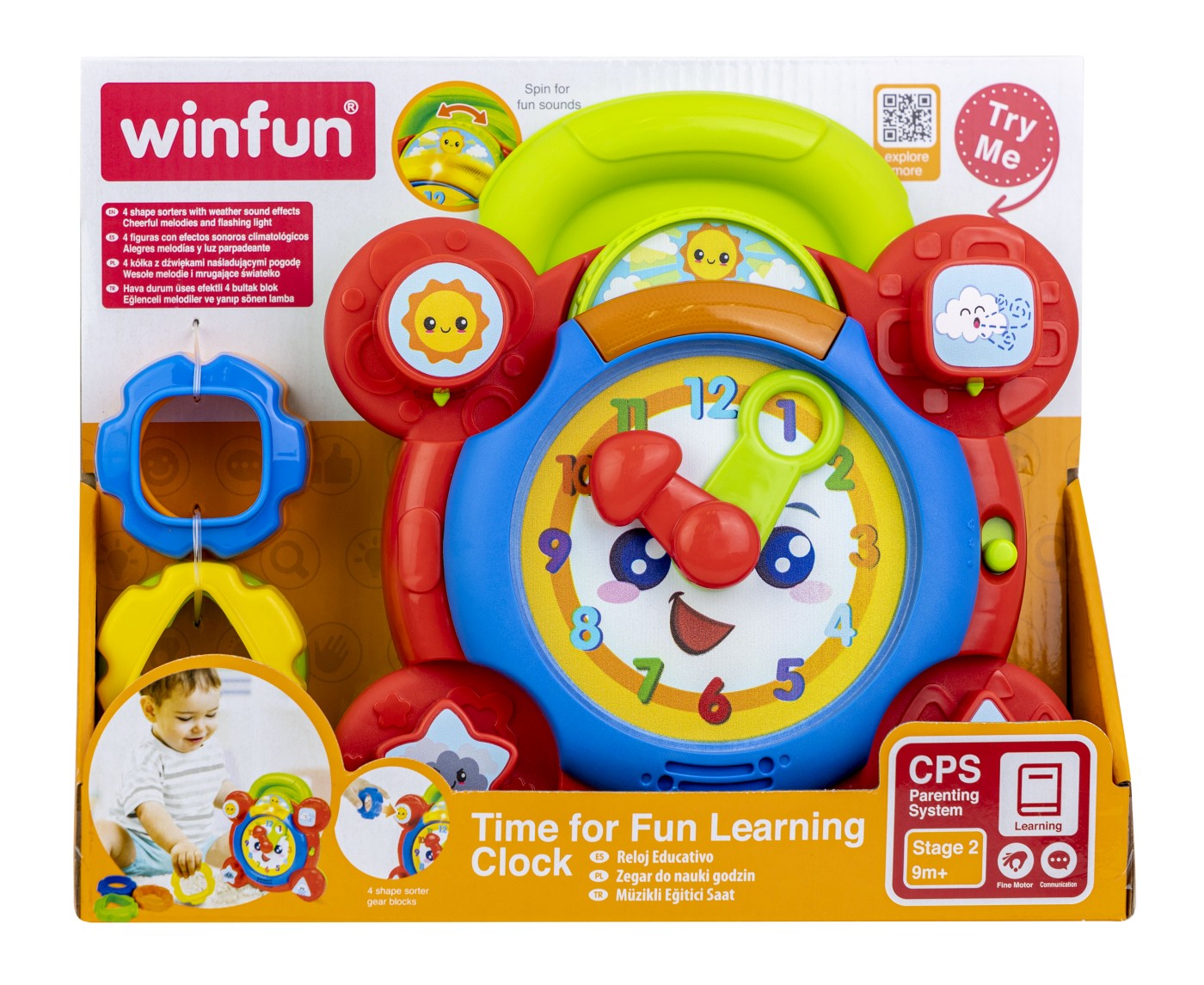 Jucarie - Ceas cu activitati cu lumini si sunete | Winfun - 3 | YEO