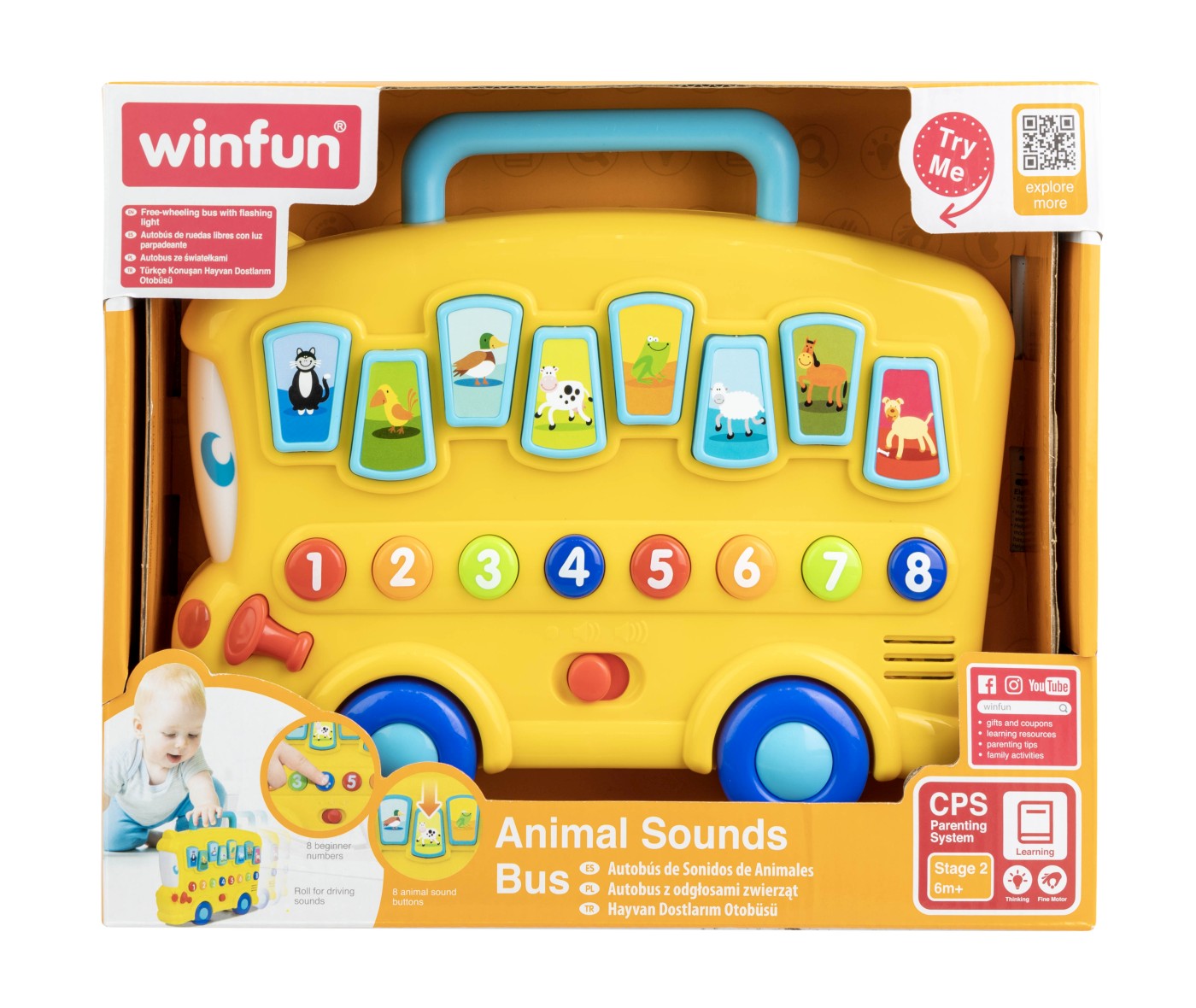 Jucarie - Autobuz cu sunete si lumini | Winfun - 3 | YEO