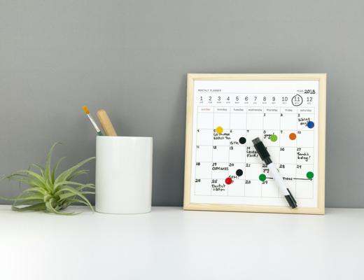 Planner - Mini White Board Calendar | Kikkerland - 1 | YEO