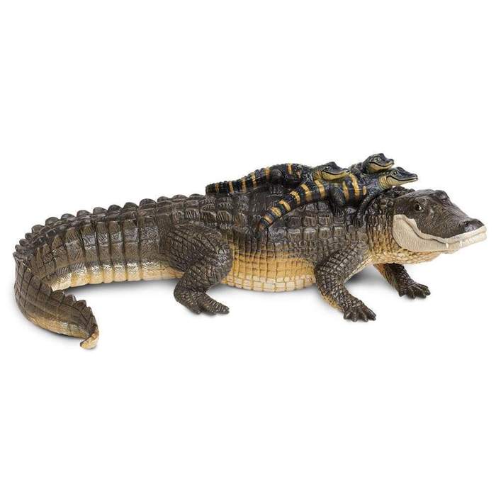 Figurina - Aligator cu pui | Safari