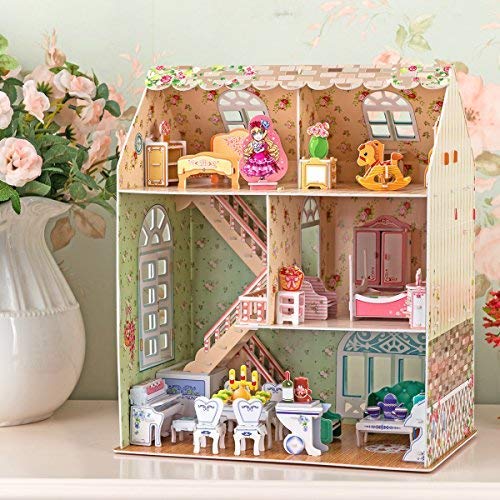 Puzzle 3D - Dreamy Dollhouse - Casa de vis a papusilor - 160 de piese | CubicFun - 1 | YEO