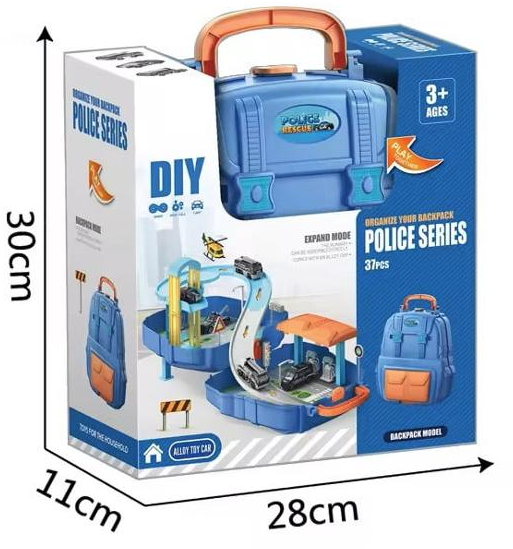 Set de asamblat tip rucsac - Politie | Youjia Xin Toys