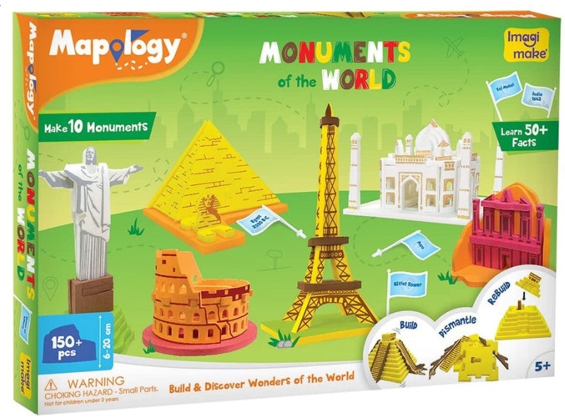 Puzzle 3D - 10 monumente ale lumii | Mapology - 2 | YEO