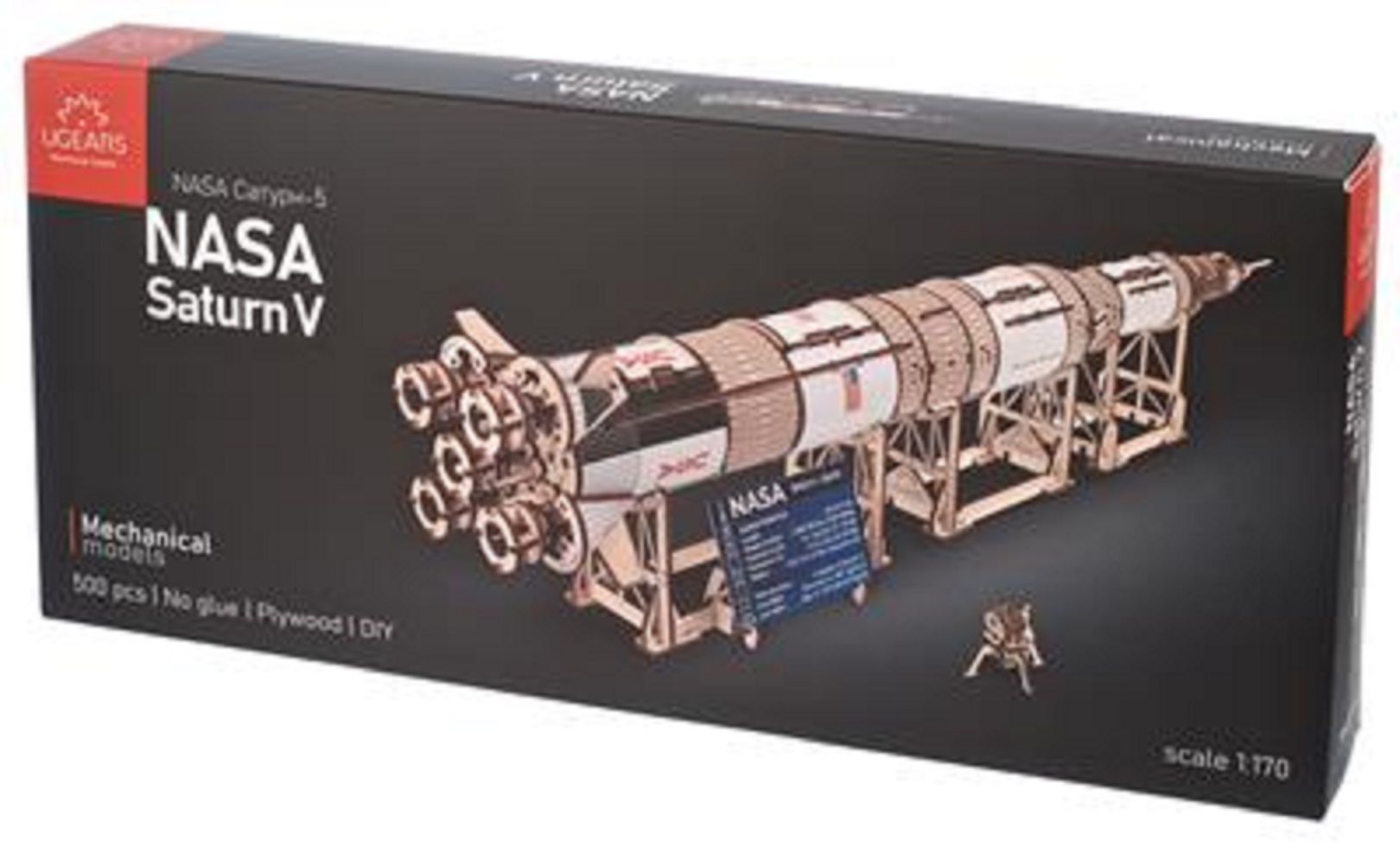 Puzzle 3D 500 piese - Nasa Saturn V | Ugears - 1 | YEO