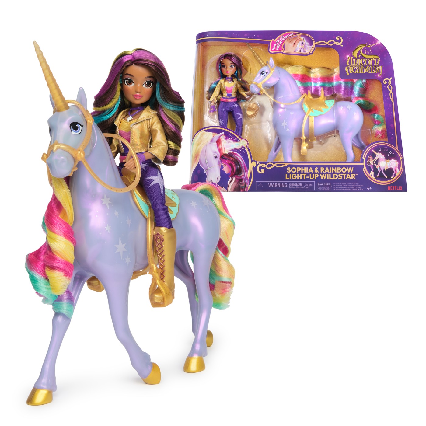 Set figurine - Unicorn Academy - Sophia si Wildstar lumina de curcubeu | Spin Master - 6 | YEO