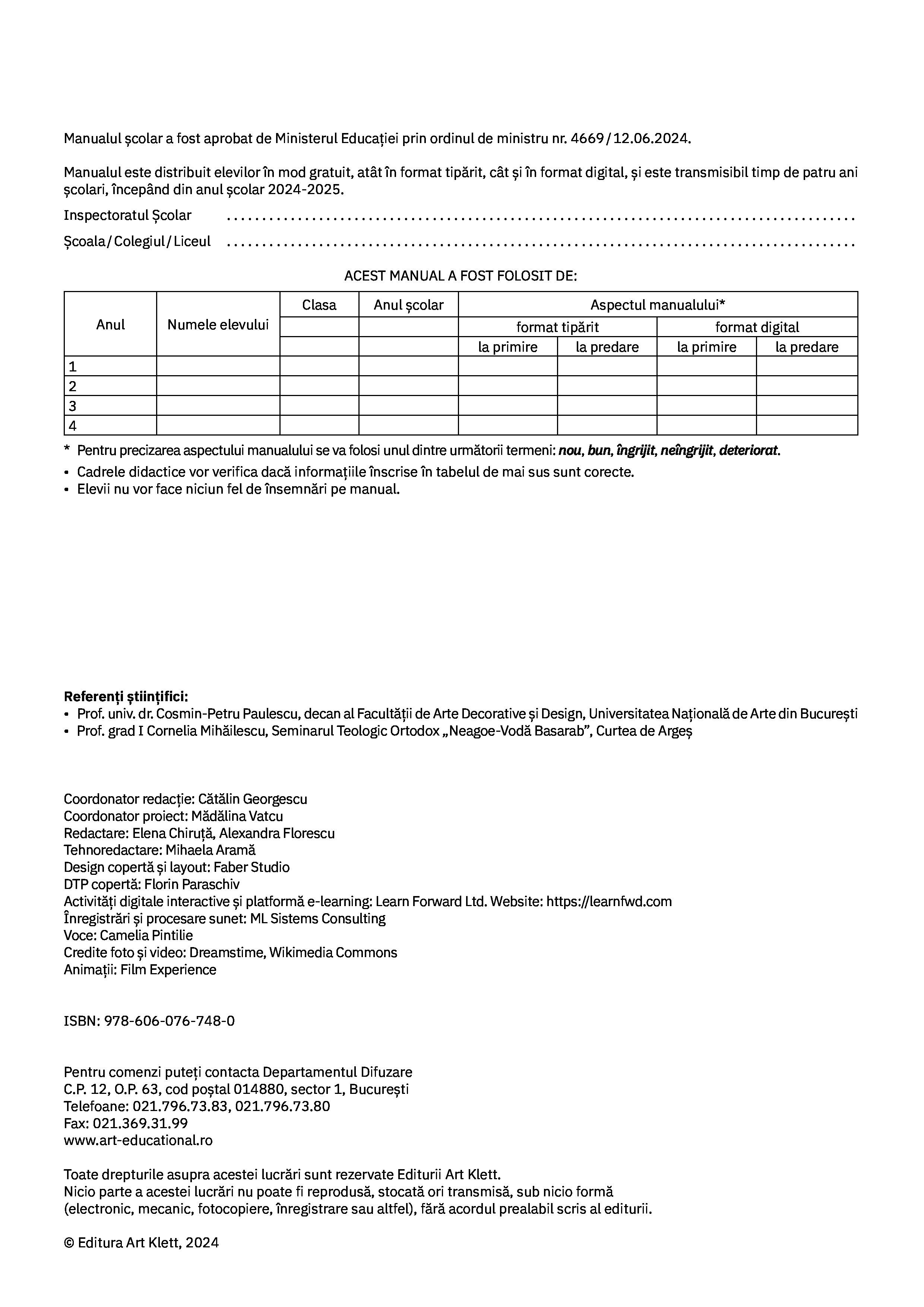 Educatie plastica. Manual clasa a VI-a | Sanda Amarandei, Andreea Borbely, Constantin Cioc - 1 | YEO