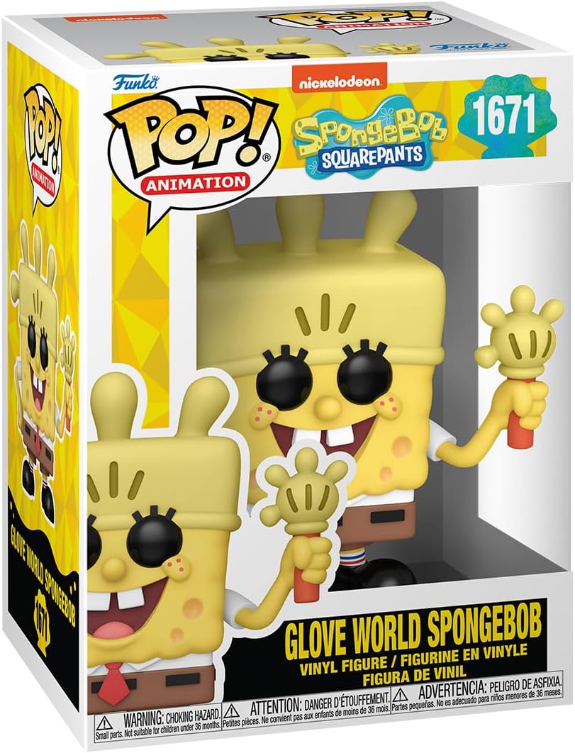 Figurina - Pop! Animation - Spongebob Squarepants - Glove World Spongebob | Funko - 3 | YEO