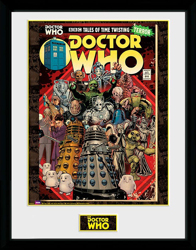 Poster inramat - Doctor Who - Vilains Comics | GB Eye