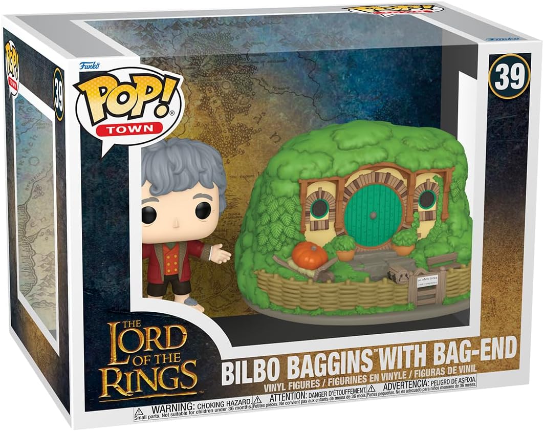 Figurina - Pop! The Lord of the Rings: Bilbo Baggins with Bag-End | Funko - 1 | YEO