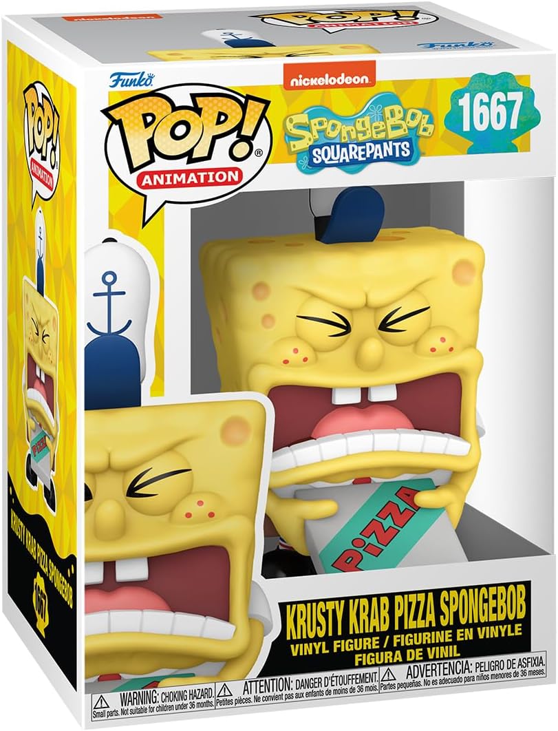 Figurina - Pop! Animation - Spongebob Squarepants - Krusty Krab Pizza Spongebob | Funko - 1 | YEO