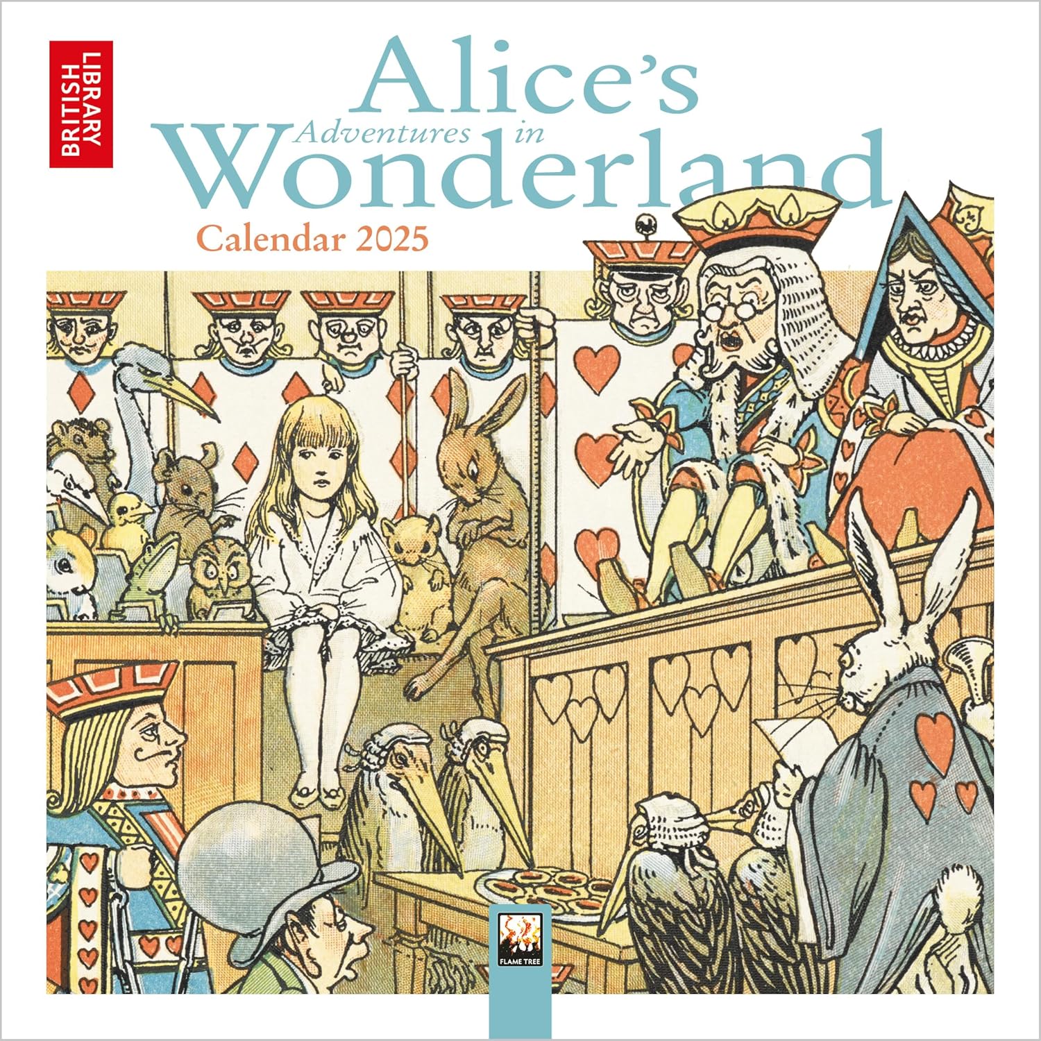 Alice\'s Adventures in Wonderland Mini Wall Calendar 2025 | Flame Tree Studio - 3 | YEO