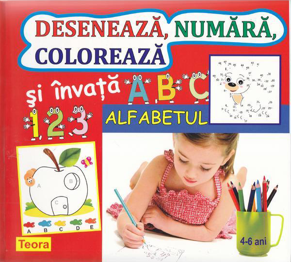 Deseneaza, numara, coloreaza si invata alfabetul | Diana Rotaru