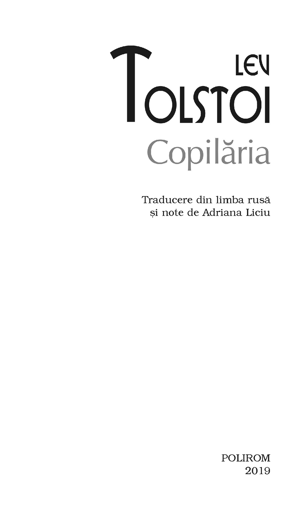 Copilaria | Lev Tolstoi - 4 | YEO