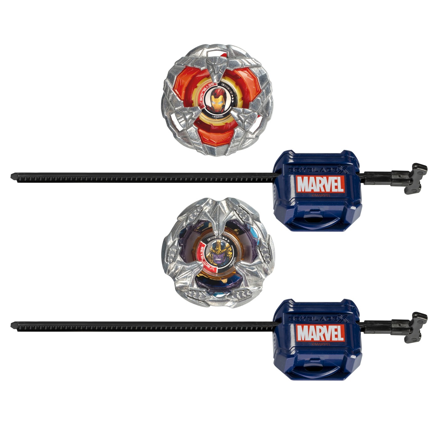 Jucarie - Beyblade X Marvel - Iron Man 4-80B & Thanos 4-60P | Hasbro