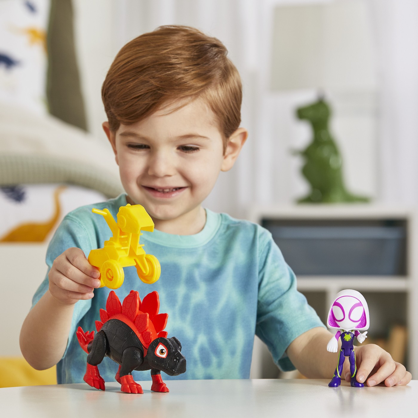 Set 2 figurine - Spidey and the Amazing Friends - Dino Spin & Ghost Spider | Hasbro - 4 | YEO