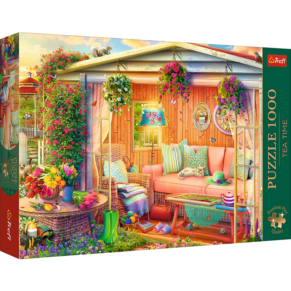 Puzzle 1000 piese - Tea Time - Locul meu preferat | Trefl - 1 | YEO