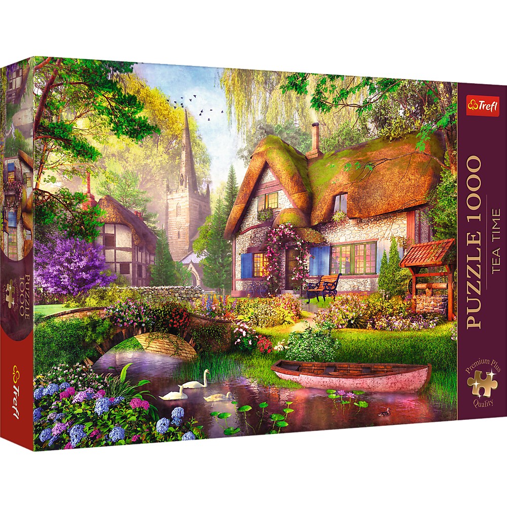 Puzzle 1000 piese - Tea Time - Casuta din padure | Trefl - 1