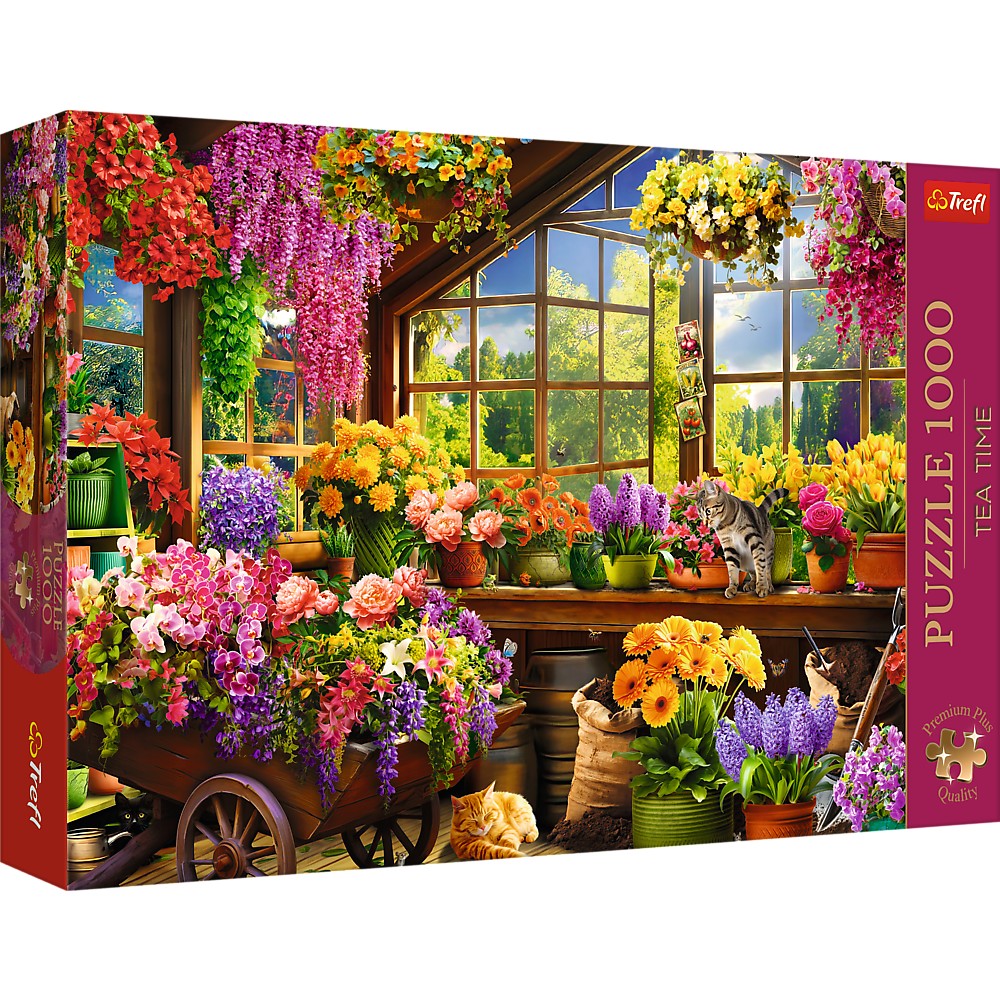 Puzzle 1000 piese - Tea Time - Pregatire pentru primavara | Trefl - 1 | YEO