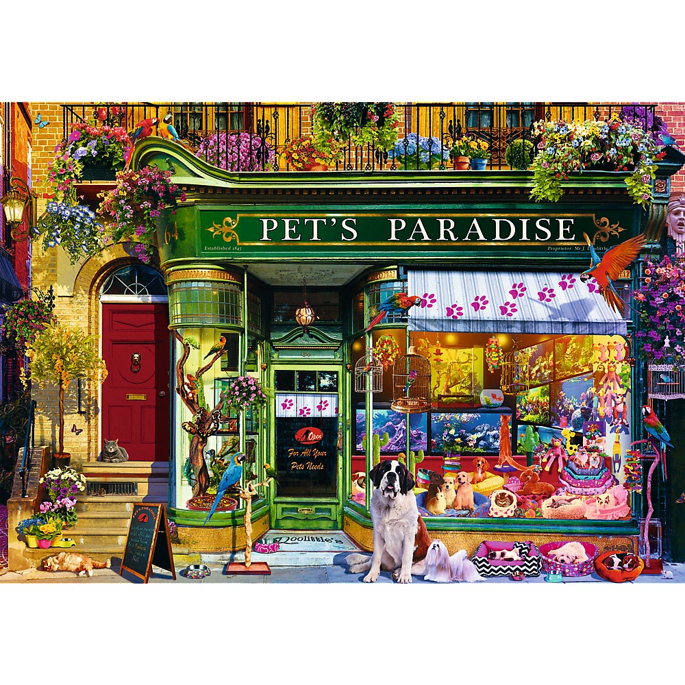 Puzzle 1000 piese - Tea Time - Paradisul animalelor | Trefl