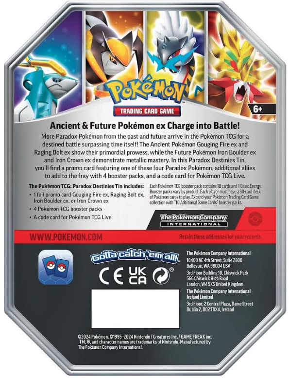 Pokemon TCG: Paradox Destinies ex Tin - Mai multe modele | The Pokemon Company - 4 | YEO