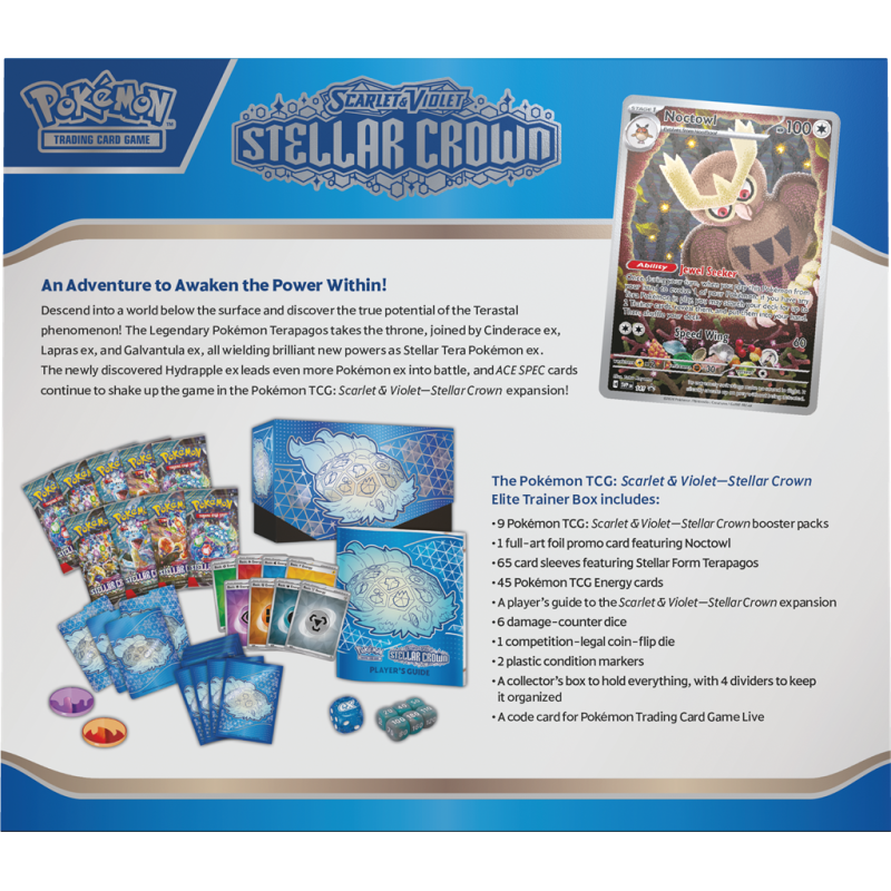 Pokemon TCG - Scarlet & Violet: Stellar Crown Elite Trainer Box | The Pokemon Company - 6 | YEO