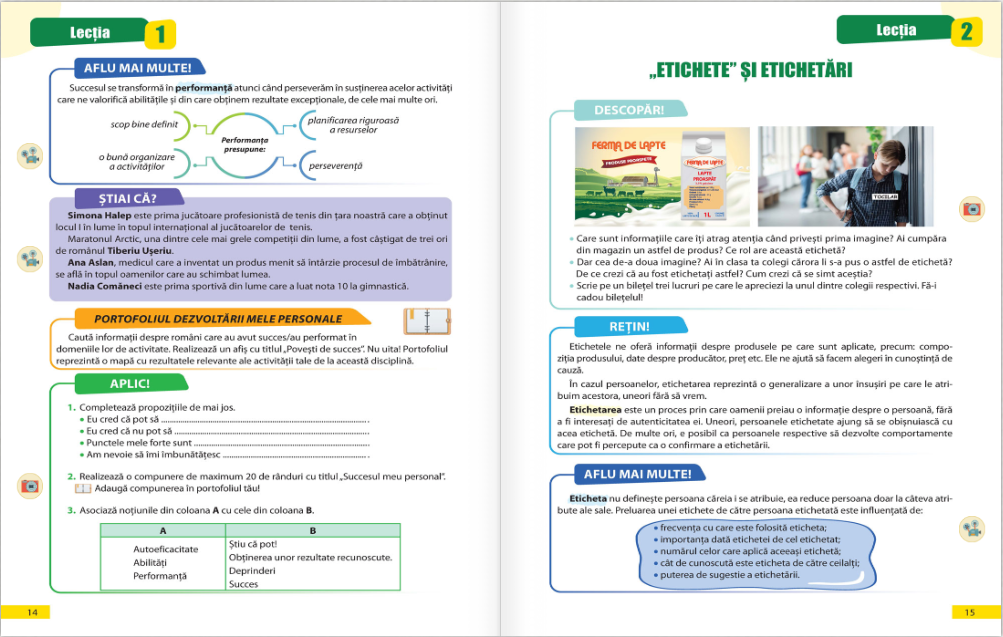 Consiliere si dezvoltare personala - Manual pentru clasa a VII-a | Radu Madalina - 4 | YEO