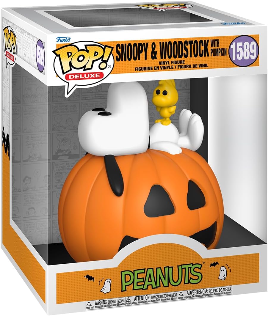 Figurina - Pop! Deluxe Peanuts: Snoopy & Woodstock (with Pumpkin) | Funko - 1 | YEO