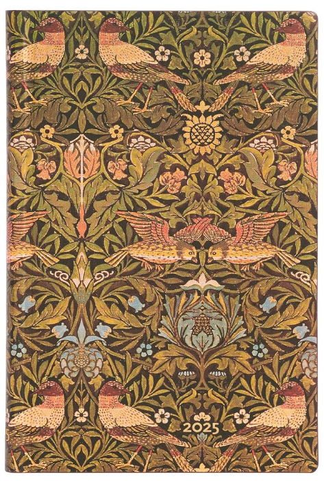 Agenda 2025 - Morris Birds - William Morris - Mini, Horizontal, Softcover | Paperblanks - 5 | YEO