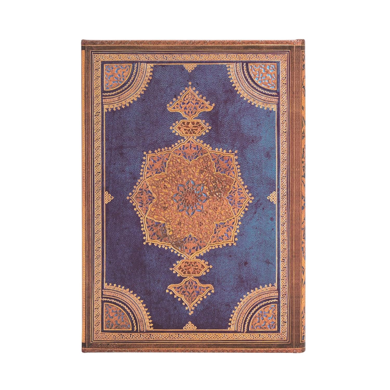 Agenda 2025 - Safavid Indigo - Safavid Binding Art - Midi, Horizontal, Hardcover, Wrap | Paperblanks