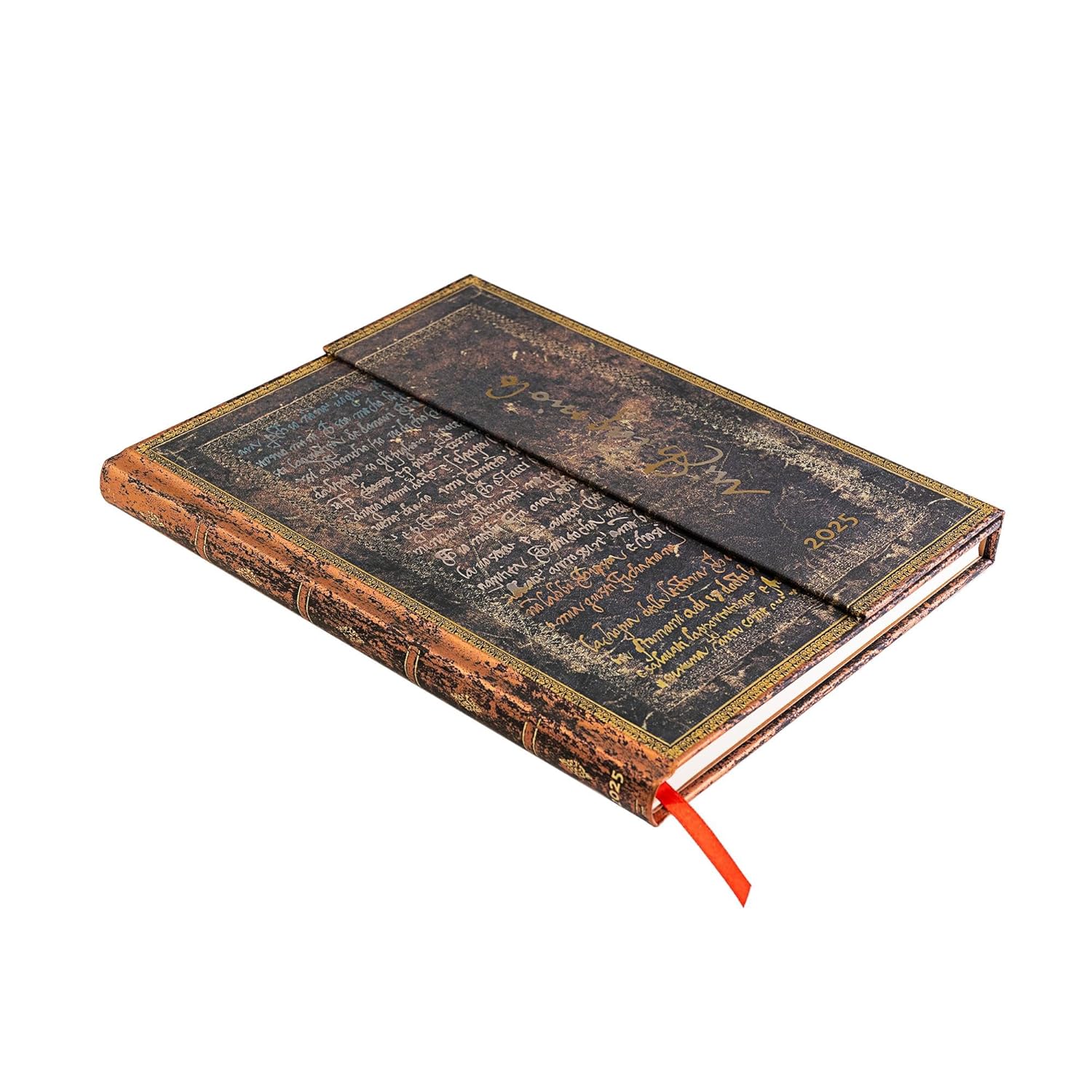 Agenda 2025 - Michelangelo, Handwriting - Embellished Manuscripts Collection - Ultra, Vertical, Hardcover, Wrap | Paperblanks - 1 | YEO