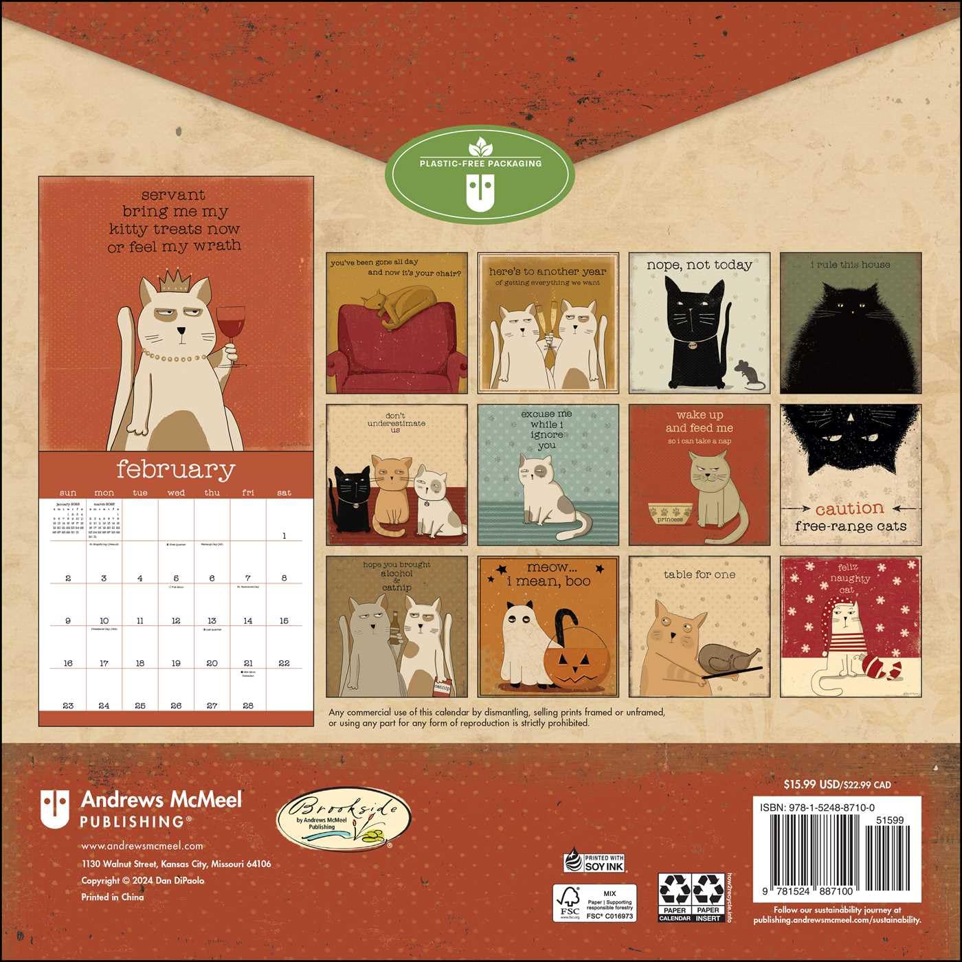 A Year of Snarky Cats 2025 Wall Calendar | Andrews McMeel Publishing