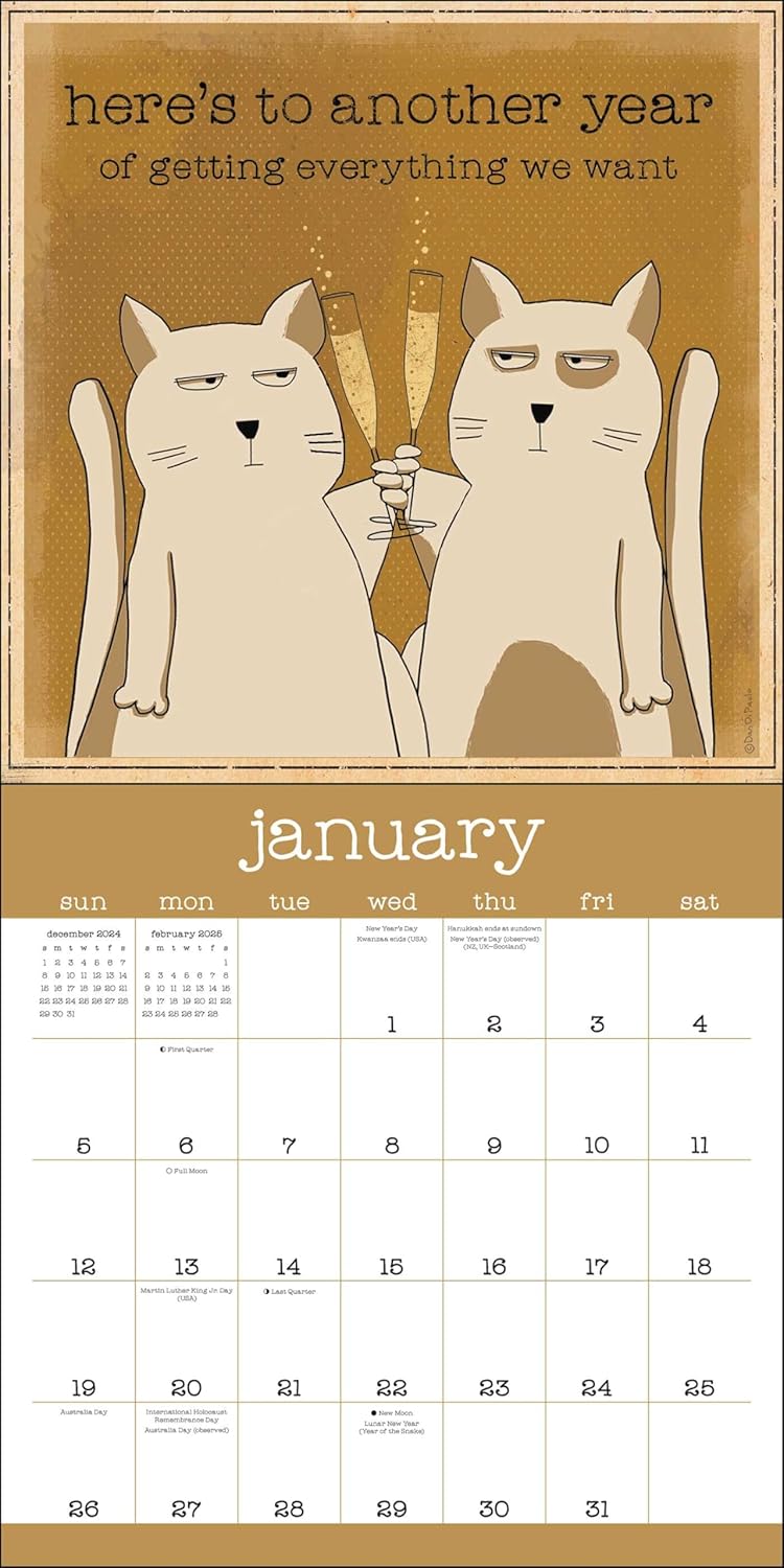 A Year of Snarky Cats 2025 Wall Calendar | Andrews McMeel Publishing - 1 | YEO