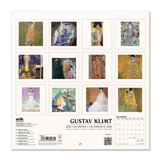 Calendar de perete 2025 - Gustav Klimt | Grupo Erik - 1 | YEO