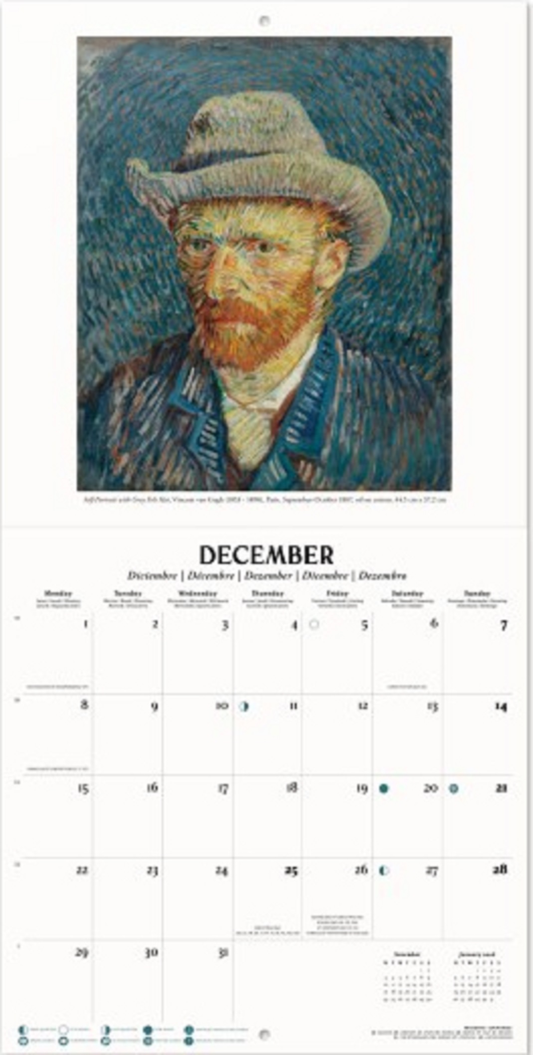 Calendar de perete 2025 - Vincent Van Gogh - Museum | Grupo Erik