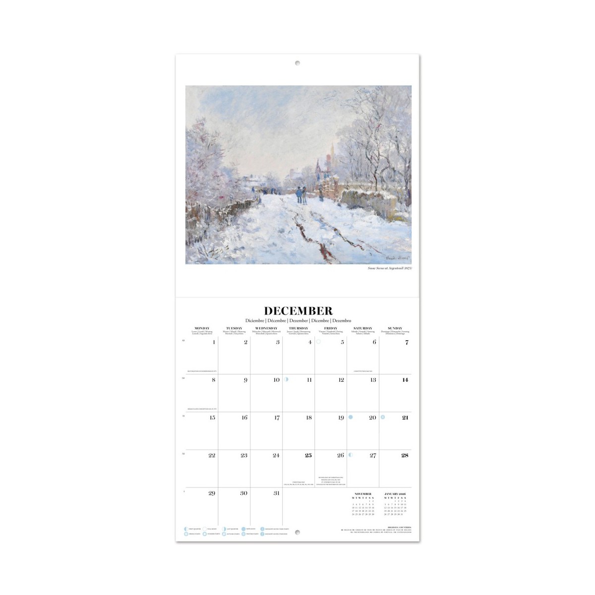 Calendar de perete 2025 - Claude Monet | Grupo Erik