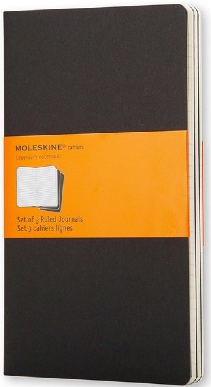Set 3 carnete - Moleskine Ruled Cahier Journals - Black - Large | Moleskine