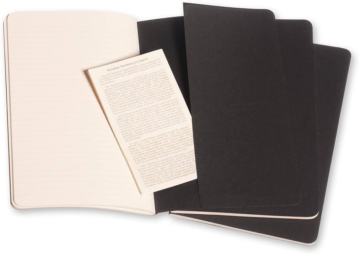 Set 3 caiete - Moleskine Cahier - Large, Ruled - Black | Moleskine