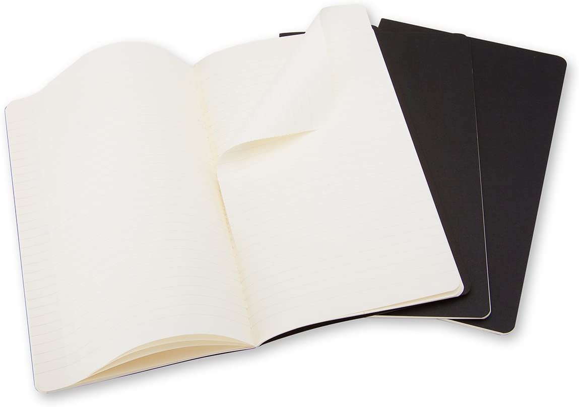 Set 3 caiete - Moleskine Cahier - Large, Ruled - Black | Moleskine - 3 | YEO