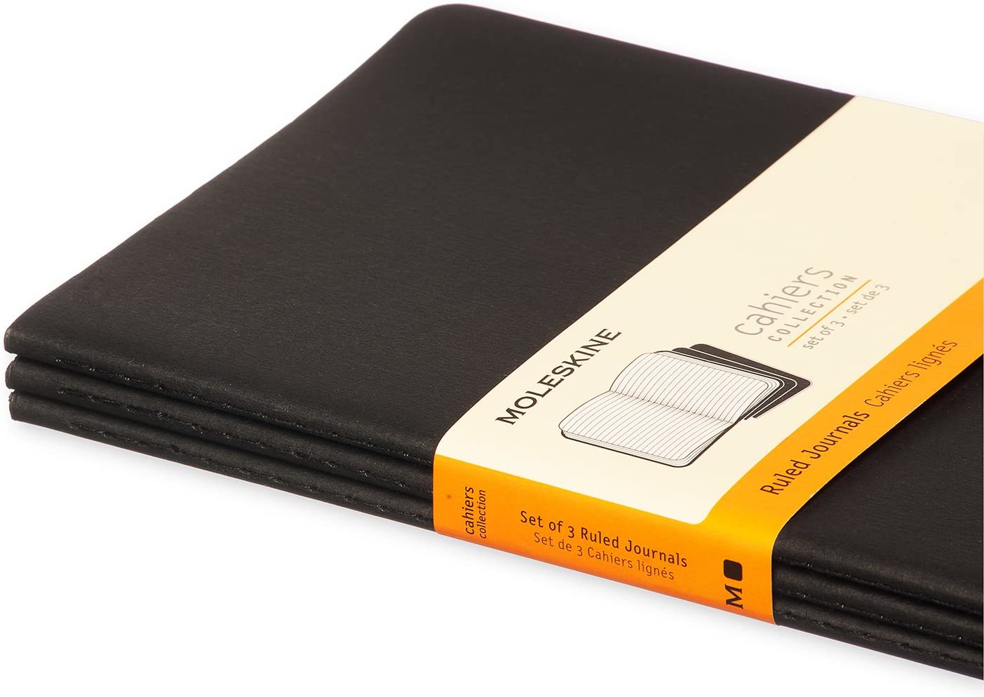 Set 3 caiete - Moleskine Cahier - Large, Ruled - Black | Moleskine - 5 | YEO