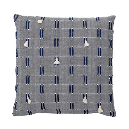 Perna - Cushion Blue Cotton, 70x35cm | Bloomingville