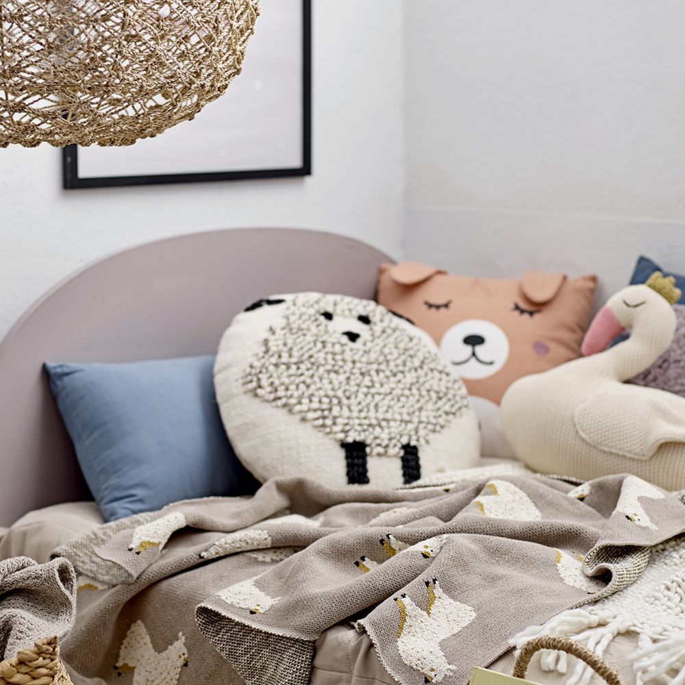 Perna - Sheep Cushion Nature Wool | Bloomingville - 1 | YEO