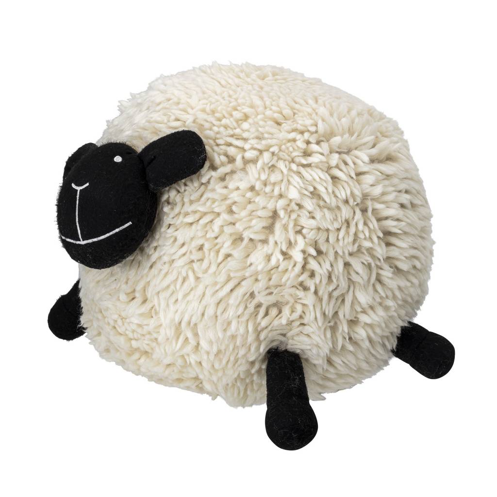 Perna - Mini Pouf White Sheep | Bloomingville - 3 | YEO