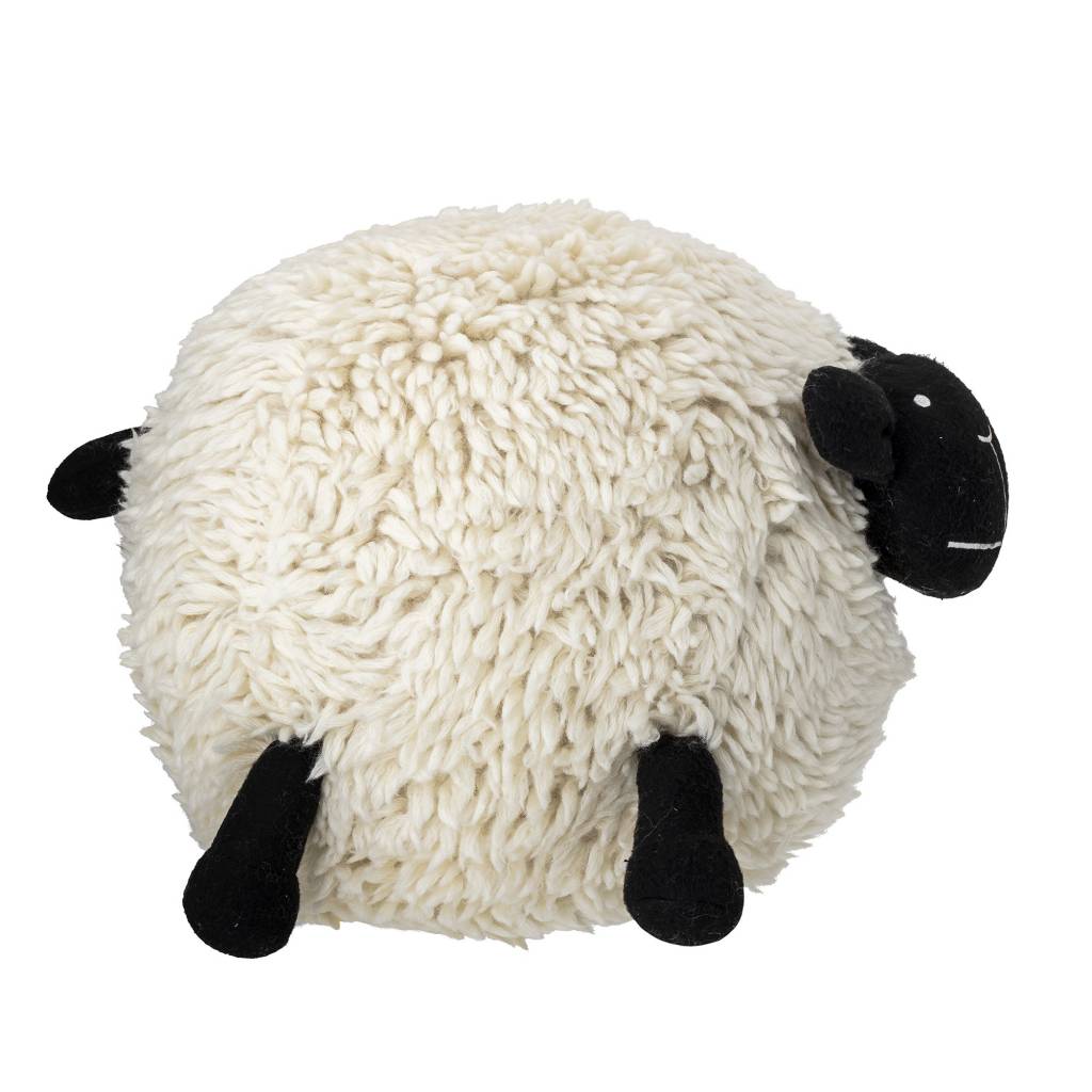 Perna - Mini Pouf White Sheep | Bloomingville - 4 | YEO