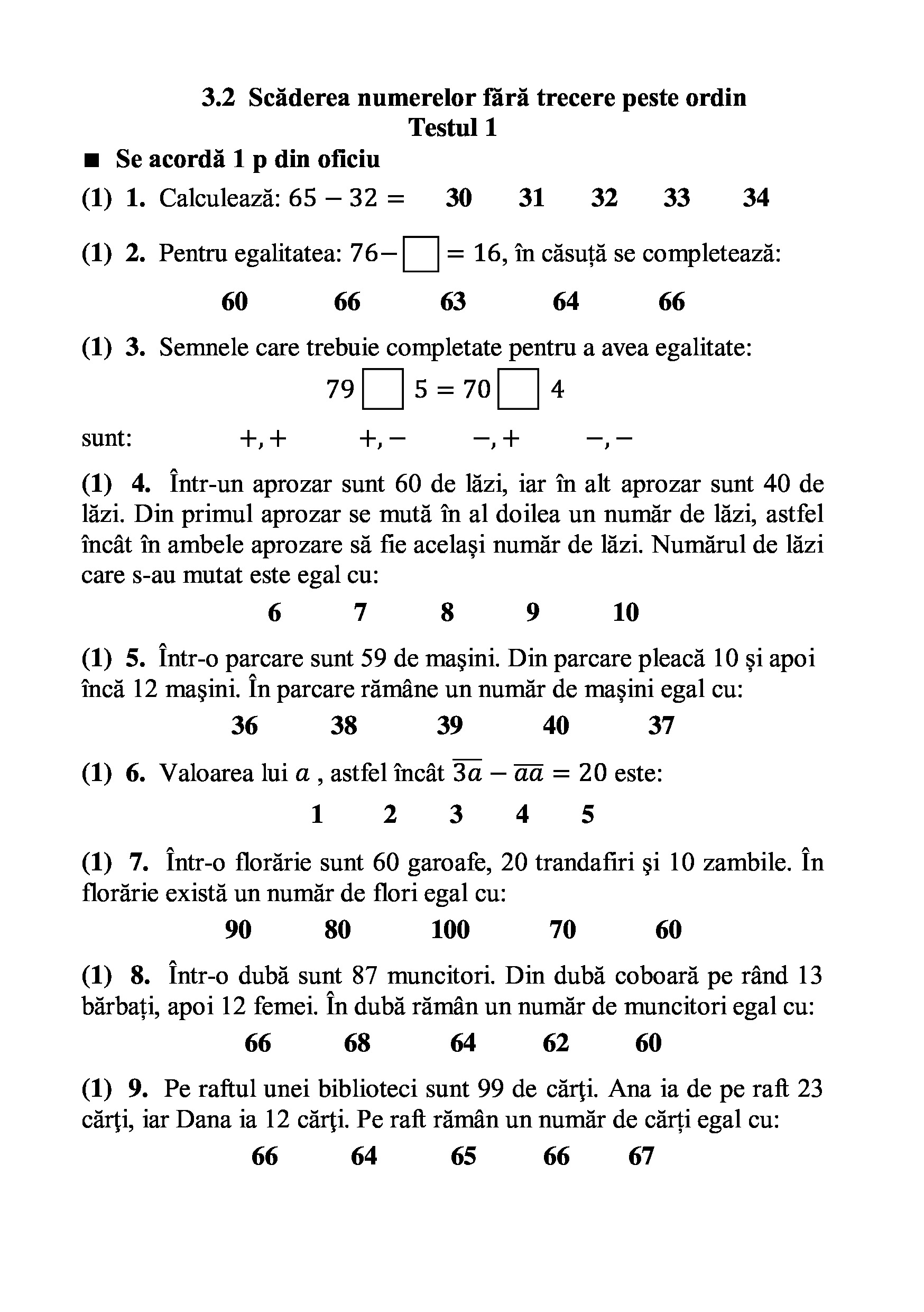 Teste grila de autoevaluare la matematica pentru clasa a II-a | Gheorghe Adalbert Schneider - 2 | YEO