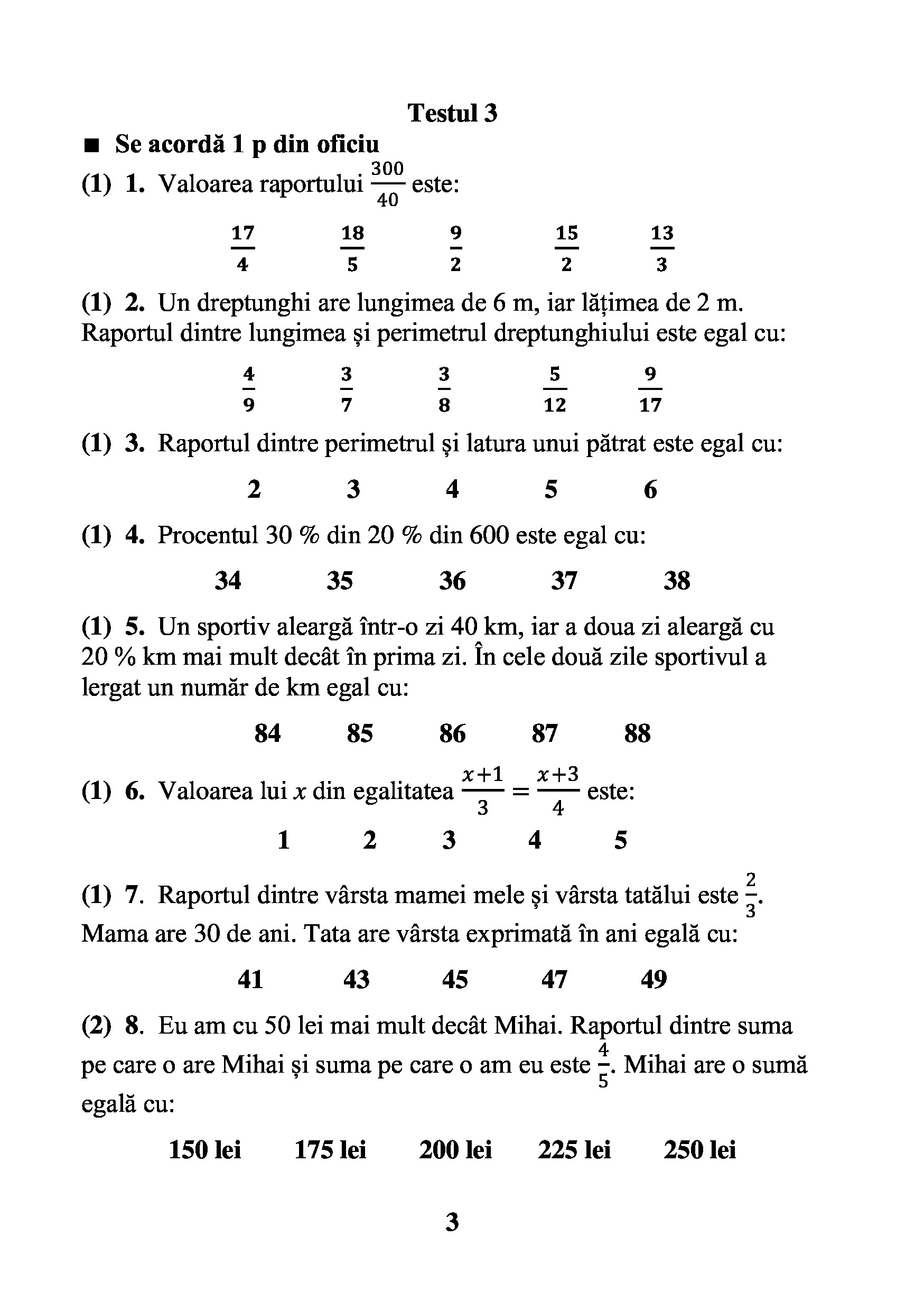 Teste grila de autoevaluare la matematica pentru alasa a VI-a | Gheorghe Adalbert Schneider - 2 | YEO