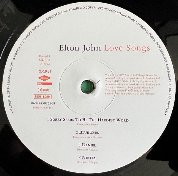 Love Songs - Vinyl | Elton John - 2 | YEO