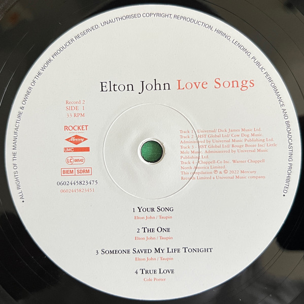 Love Songs - Vinyl | Elton John - 3 | YEO